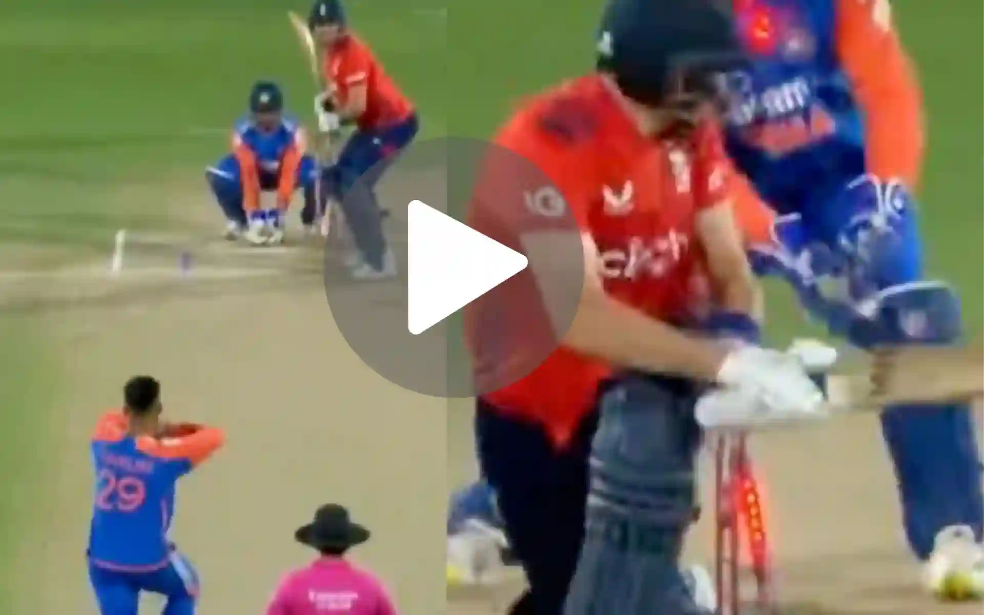 [Watch] Varun Chakravarthy Delivers Magical Ball To Shatter Overton's Stumps